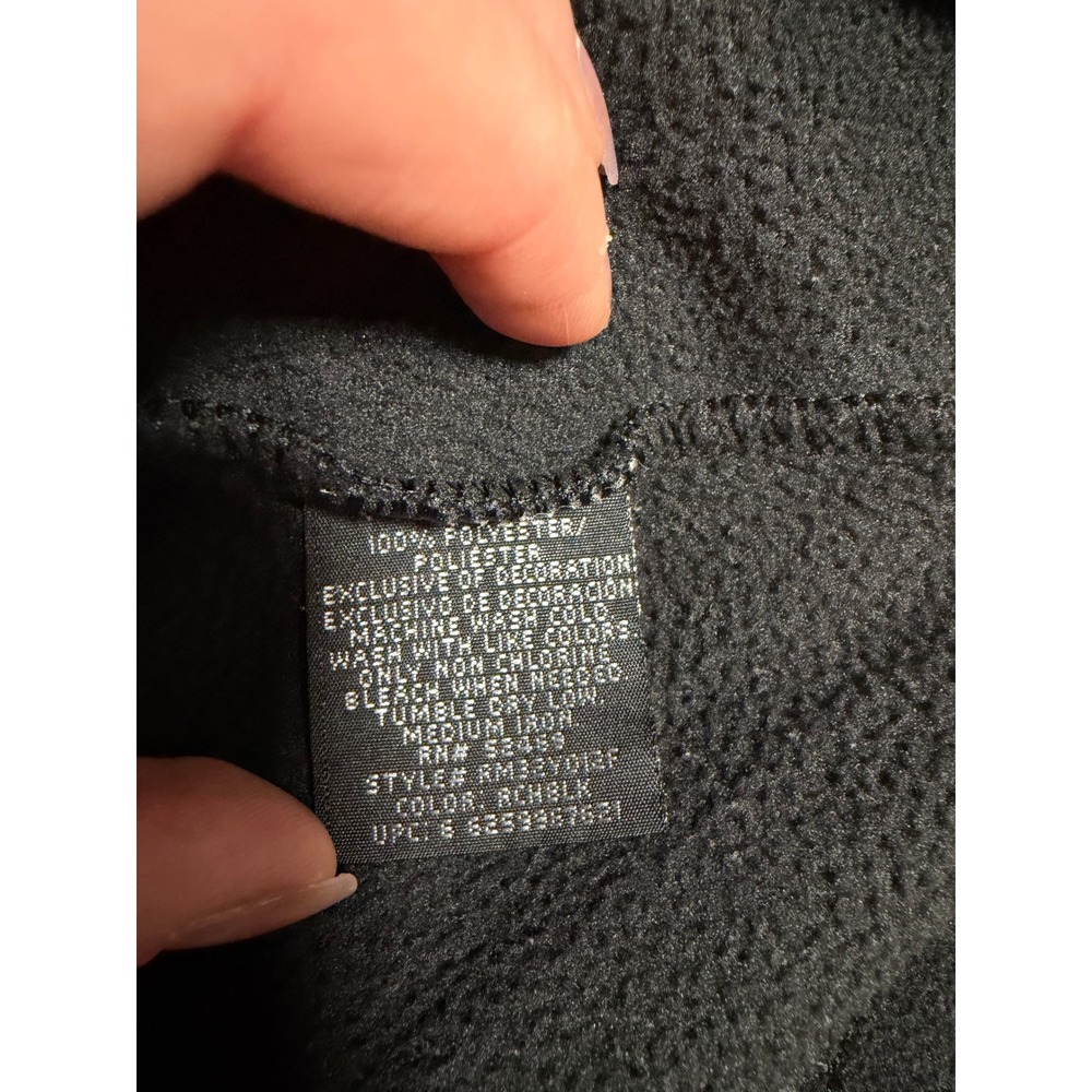 Starter Mens Fleece Full Zip Jacket Black Mock Neck Size M (38-40) - Picture 6 of 7